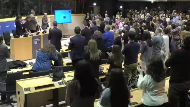 Ευρωκοινοβούλιο: Χειροκρότησαν όρθιοι την Μαρία Καρυστιανού σε εκδήλωση για την τραγωδία στα Τέμπη